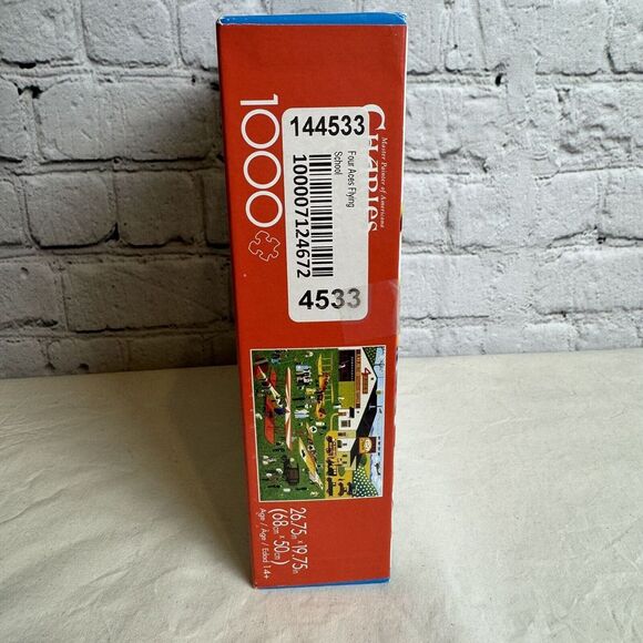Charles Wysocki‎ Four Aces Flying School 1000 PC Puzzle Buffalo Games COMPLETE - Picture 2 of 2